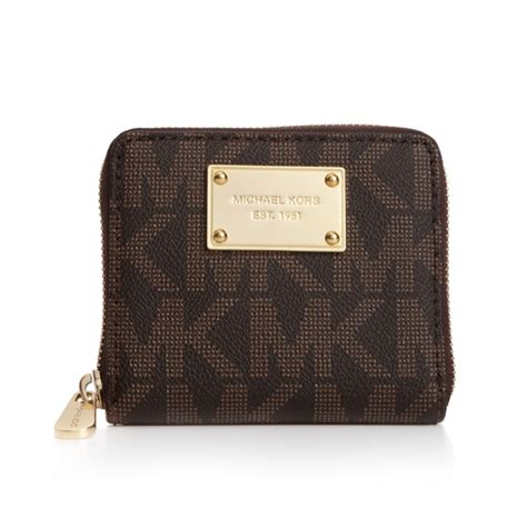 michael kors small wallet brown|mk wallet brown.